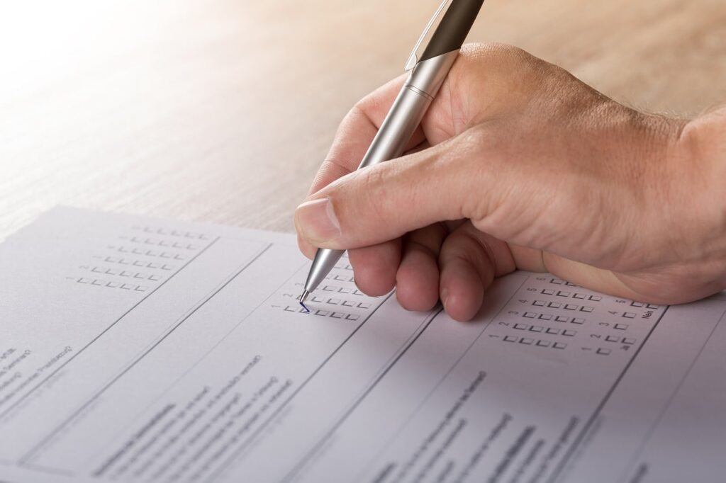 Filling out a form